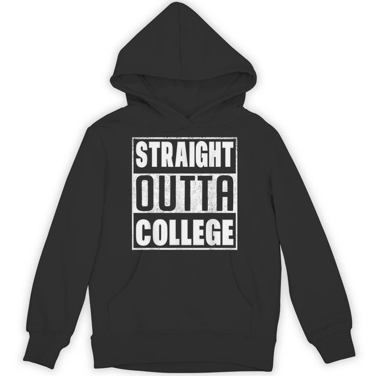 Straight Outta College Graduate Graduation 2025 Grad Men Unisex Hoodie