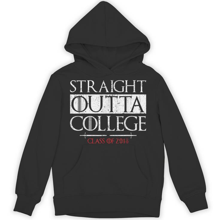 Straight Outta College Shirt Class Of 2018 Graduation Unisex Hoodie