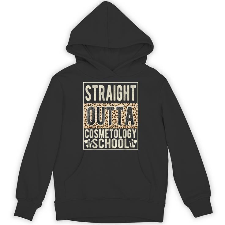 Straight Outta Cosmetology School Leopard Graduation Unisex Hoodie