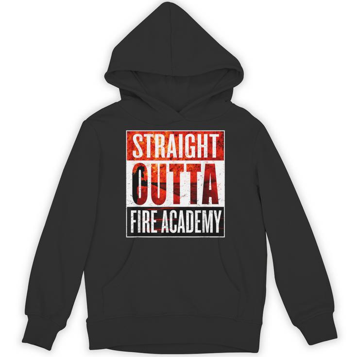 Straight Outta Fire Academy T Shirt Firefighter Graduation Unisex Hoodie