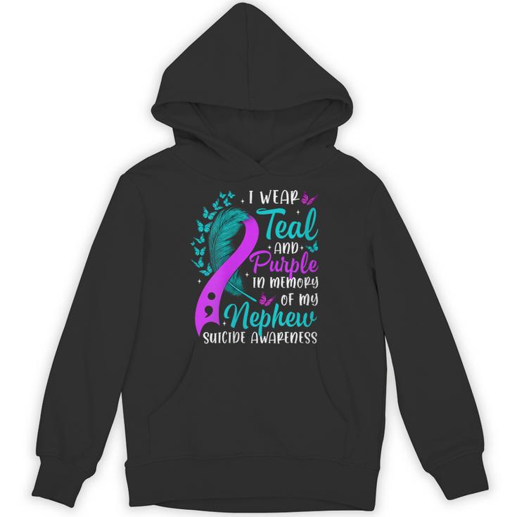 Suicide Awareness I Wear Teal Purple In Memory Of My Nephew Unisex Hoodie