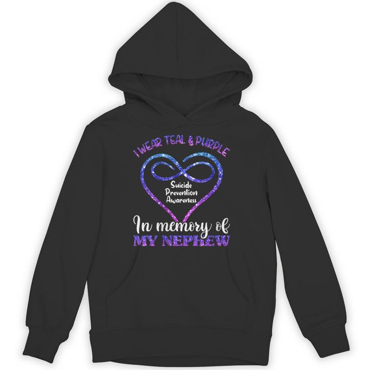 Suicide Prevention Shirt Teal & Purple In Memory Of Nephew Unisex Hoodie