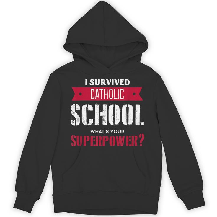 I Survived Catholic School Shirt Catholic Graduation Unisex Hoodie