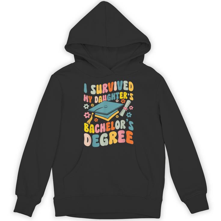 i Survived My Daughter's Bachelors Degree Groovy Graduation Unisex Hoodie
