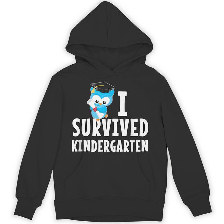 I Survived Kindergarten Graduation Kids Owl Grad Unisex Hoodie