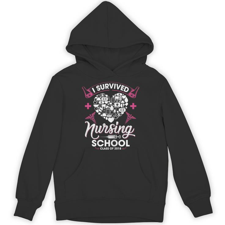 I Survived Nursing School Class Of 2018 Graduation T-Shirt Unisex Hoodie