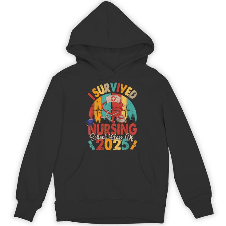 I Survived Nursing School Class Of 2025 Proud Graduation Unisex Hoodie