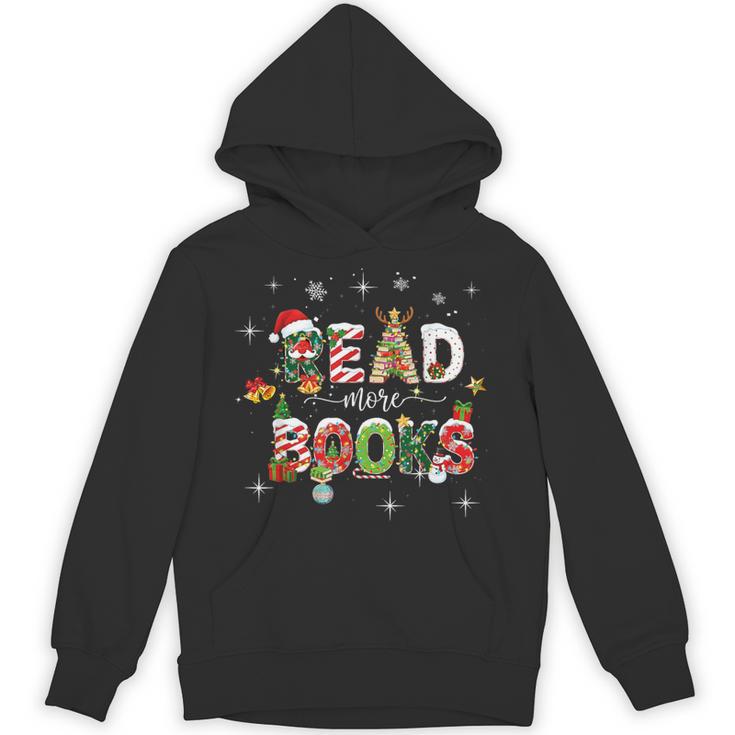 Teacher Read More Books Christmas Reading Bookworm Librarian Unisex Hoodie