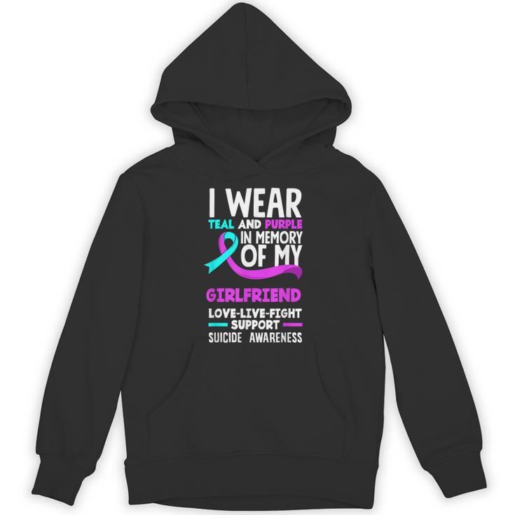 Teal & Purple In Memory Of My Girlfriend Suicide Prevention Unisex Hoodie