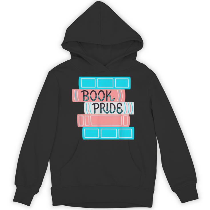 Threadless Grey Sky Chai Trans Book Pride Graphic Unisex Hoodie