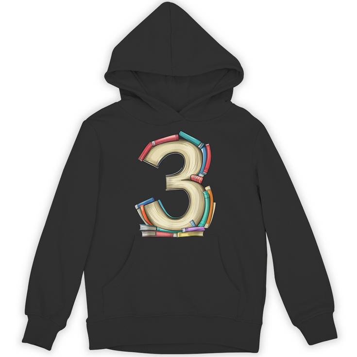Toddler 3rd Birthday Books Themed 3 Year Old Boys Kids Girls Unisex Hoodie