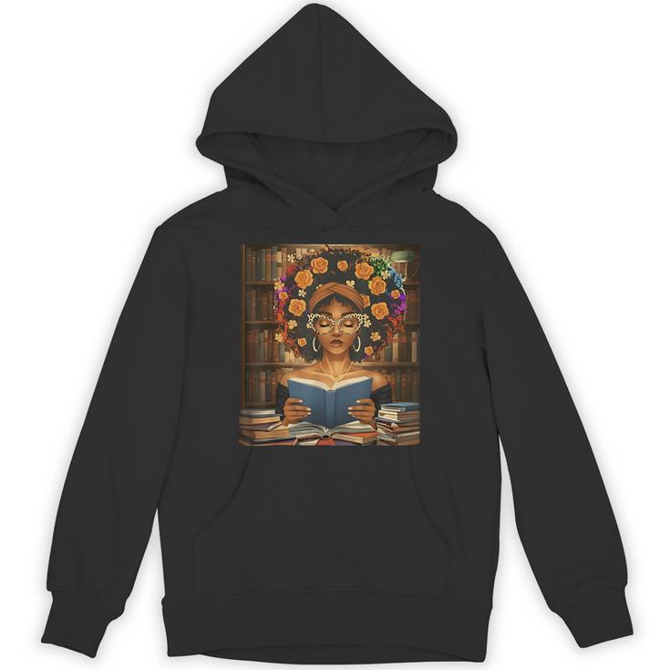 History Month Black Afro Girl Women Book Lovers Flower Unisex Hoodie