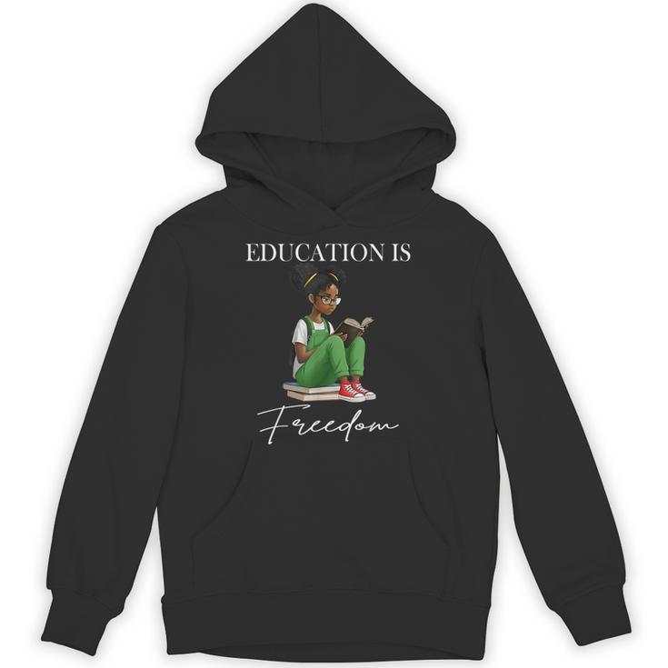 History Month Education Is Freedom Books Black Teacher Unisex Hoodie