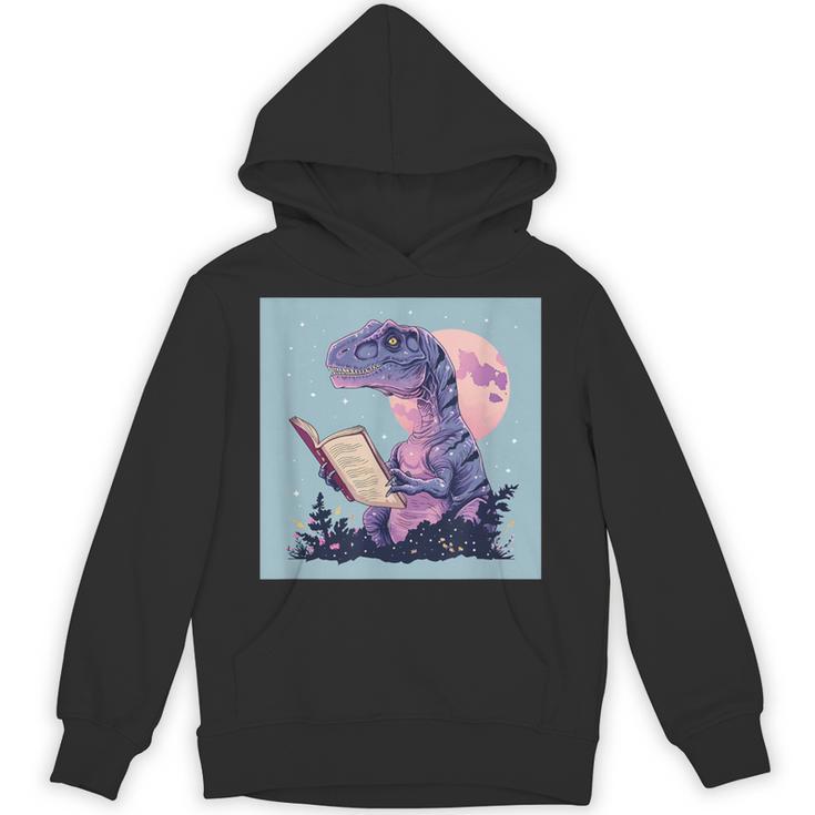 Trex Reading Book Dinosaur Unisex Hoodie