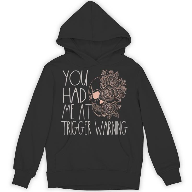 Trigger Warning Dark Romance Reader Smut Spicy Book Merch Unisex Hoodie