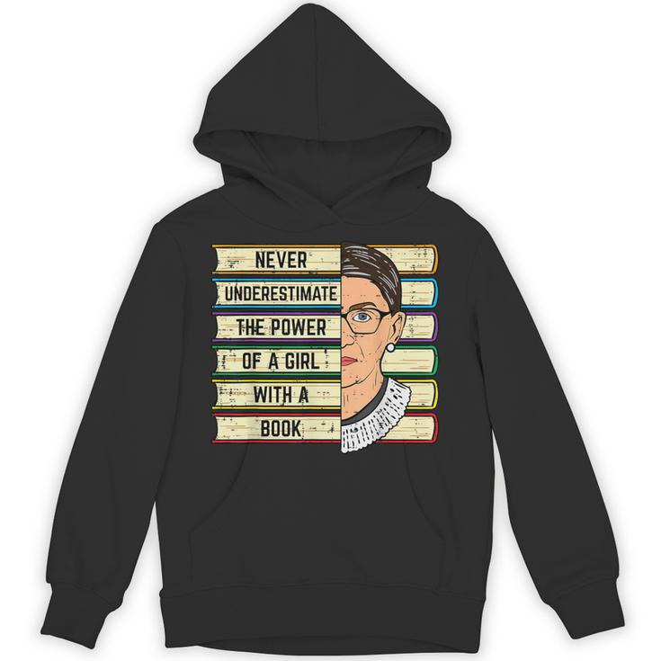 Never Underestimate Girl Read Book Reading Librarian Women Unisex Hoodie