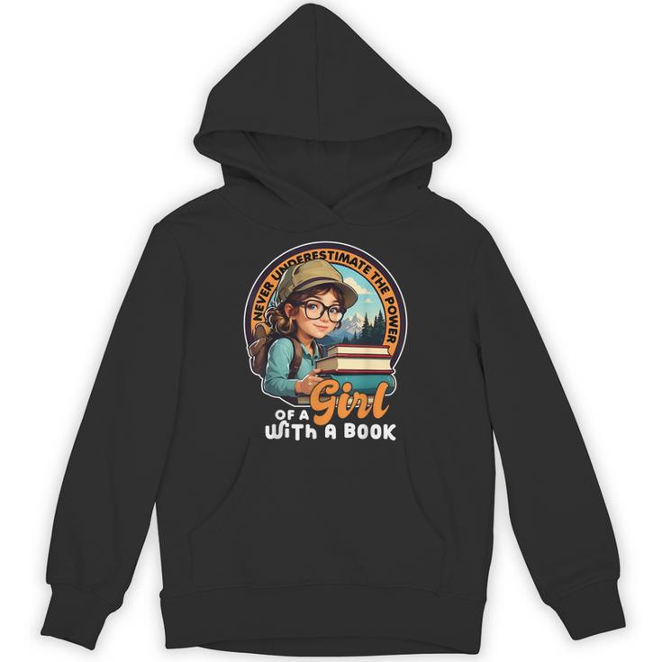 Never Underestimate The Power Of a Girl With a Book Reading Unisex Hoodie