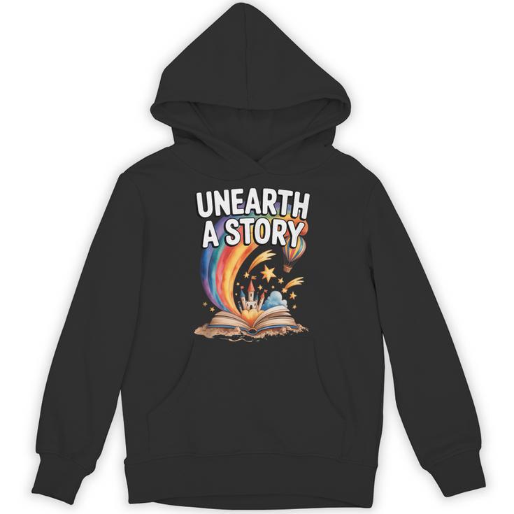 Unearth A Story Rainbow Treasure Book Unisex Hoodie