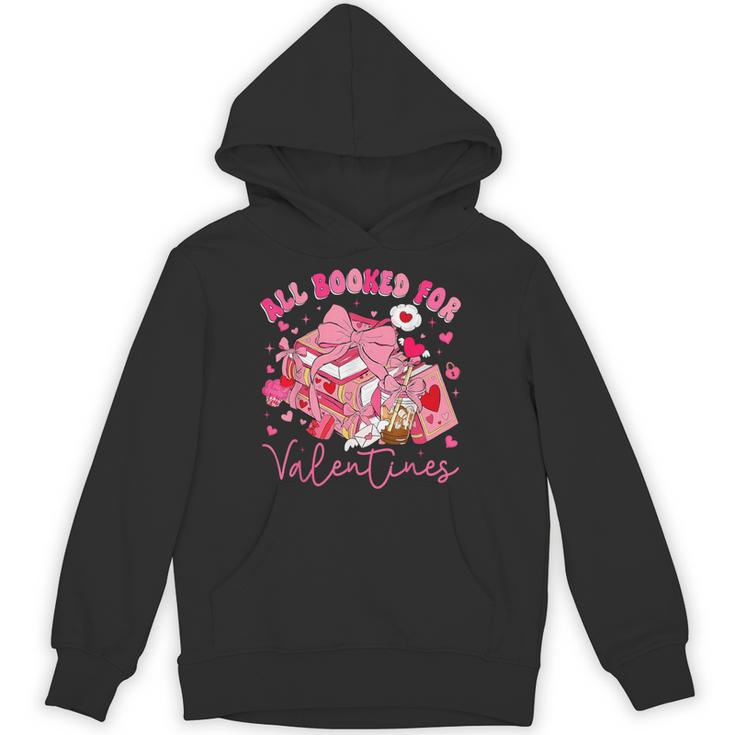 Valentine All Booked Book Coffee Coquette Bow Girl Women Unisex Hoodie