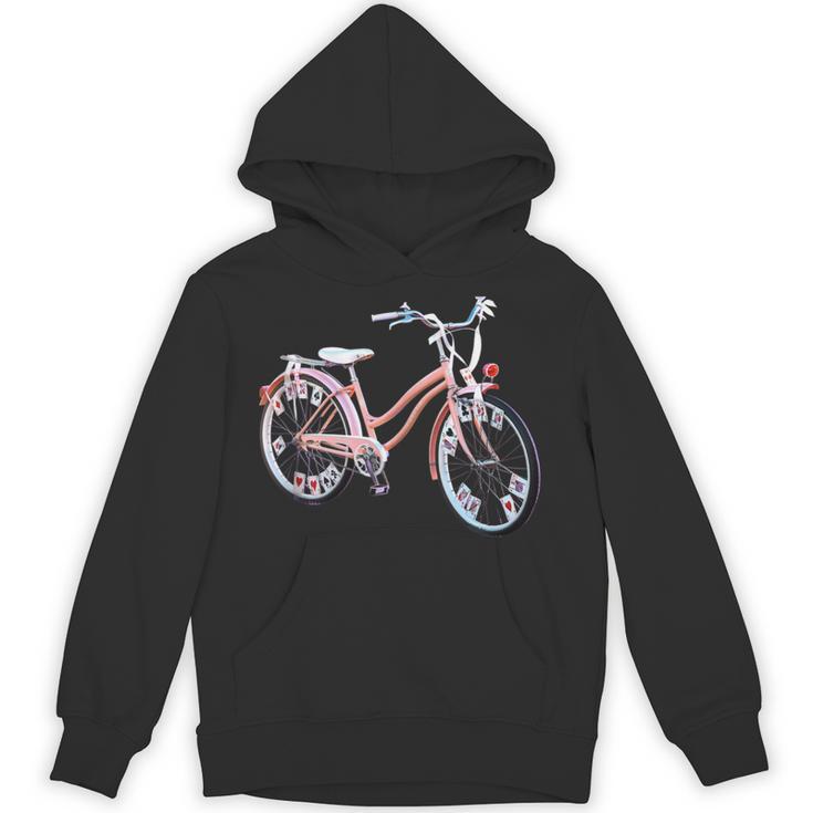 Vintage Bicycle With Playing Cards Nostalgia Unisex Hoodie Vintage Bicycle With Playing Cards Nostalgia Unisex Hoodie