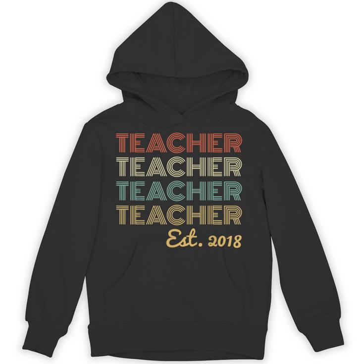 Vintage Teacher Established 2018 Graduation Men Unisex Hoodie