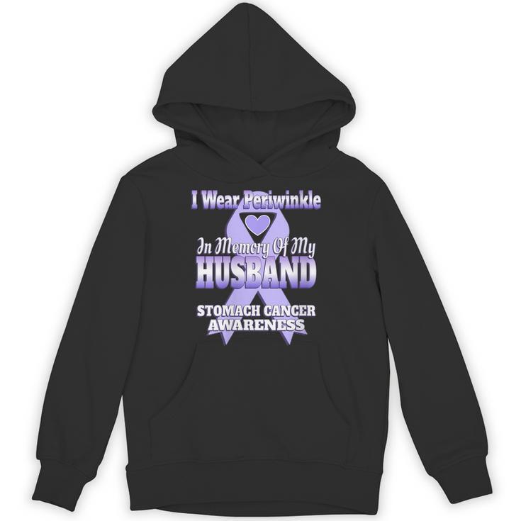 I Wear Periwinkle In Memory Of My Husband Stomach Cancer Unisex Hoodie