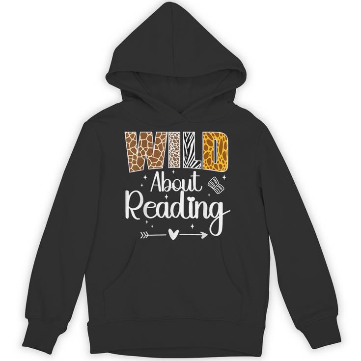 Wild About Reading Book Lover Bookworm Library Day Unisex Hoodie