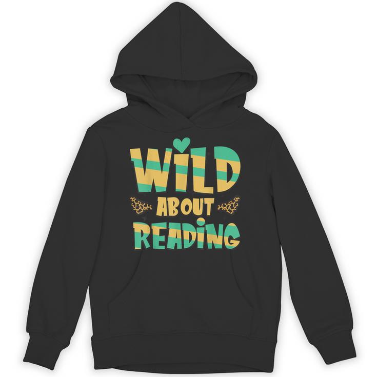 WILD ABOUT READING I Love Books Bookworm Library Day Unisex Hoodie