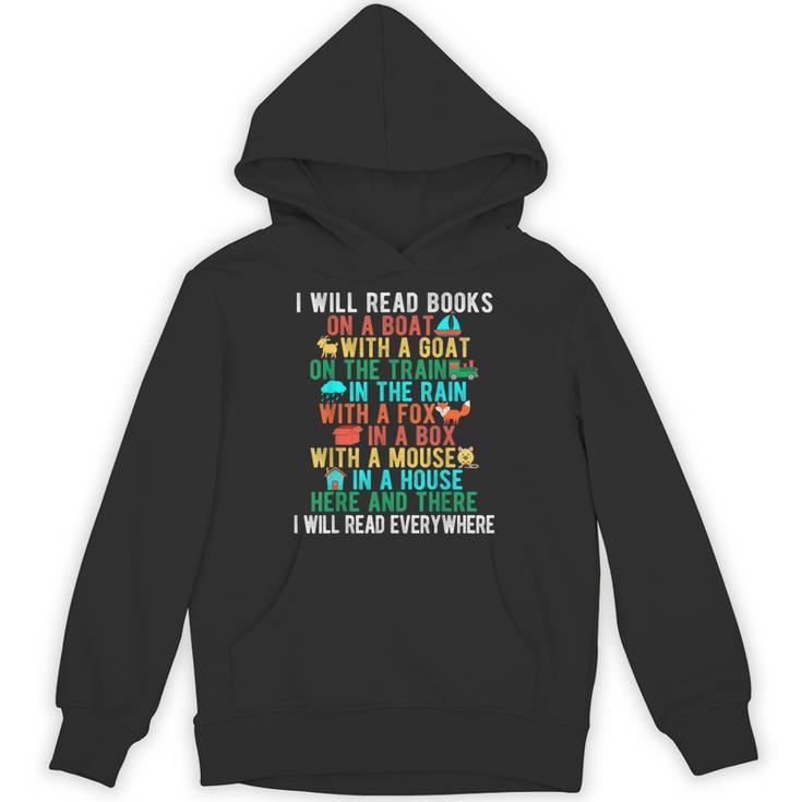 I Will Read Book On Boat Words For Kids Unisex Hoodie