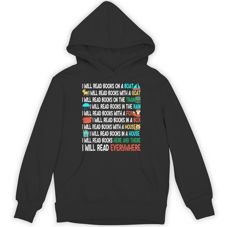 I Will Read Books On A Boat & Everywhere Reading Book Unisex Hoodie
