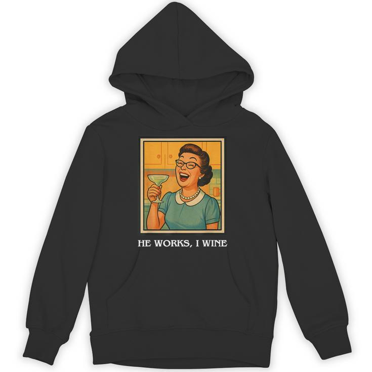 I Wine Housewife Retro Nostalgia Classic 1950s Vintage Humor Unisex Hoodie