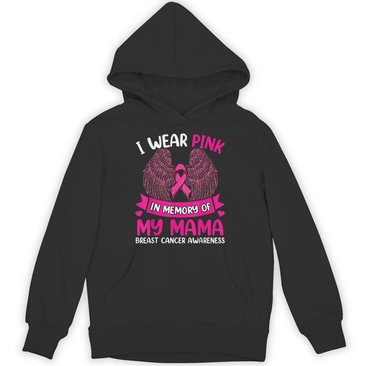 Wings Breast Cancer Shirt I Wear Pink In Memory Of My Mama Unisex Hoodie