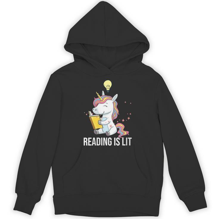 Women's Reading Is Lit Unicorn Library English Teacher Book Lover Unisex Hoodie Women's Reading Is Lit Unicorn Library English Teacher Book Lover Unisex Hoodie