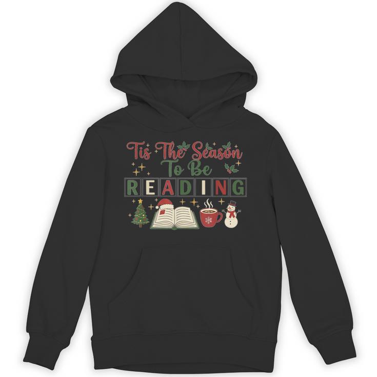 Xmas Books Tis The Season To Be Reading Book Lover Unisex Hoodie