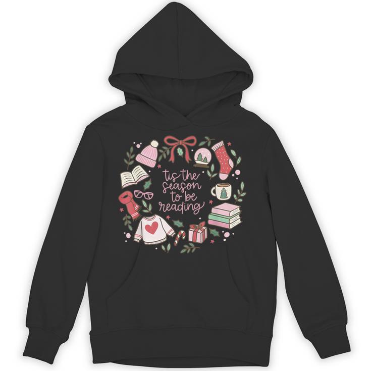 Xmas Tis The Season To Be Reading Books Pajamas Unisex Hoodie