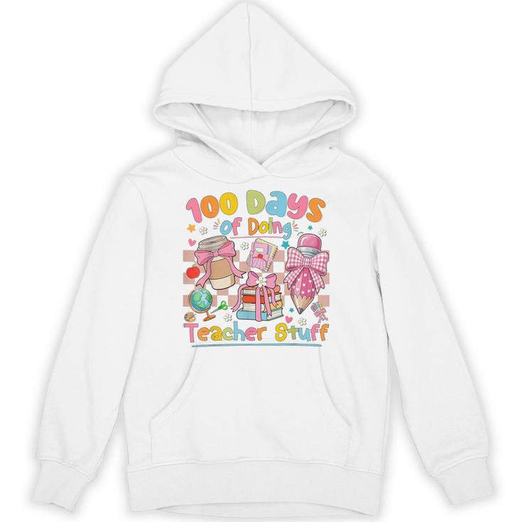 100th Day Of School Teacher 100 Days Coffee Books Unisex Hoodie
