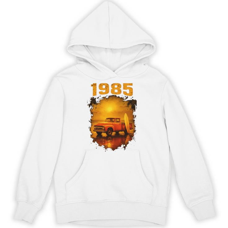 1985 Vintage Sunset Surf Truck Retro Beach Nostalgia Unisex Hoodie