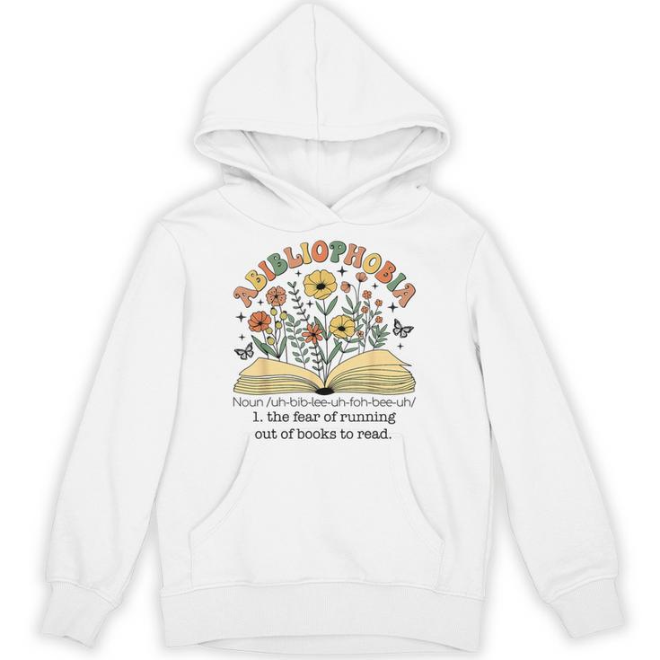 Abibliophobia Wildflower Reading Bookworm Book Reader Unisex Hoodie
