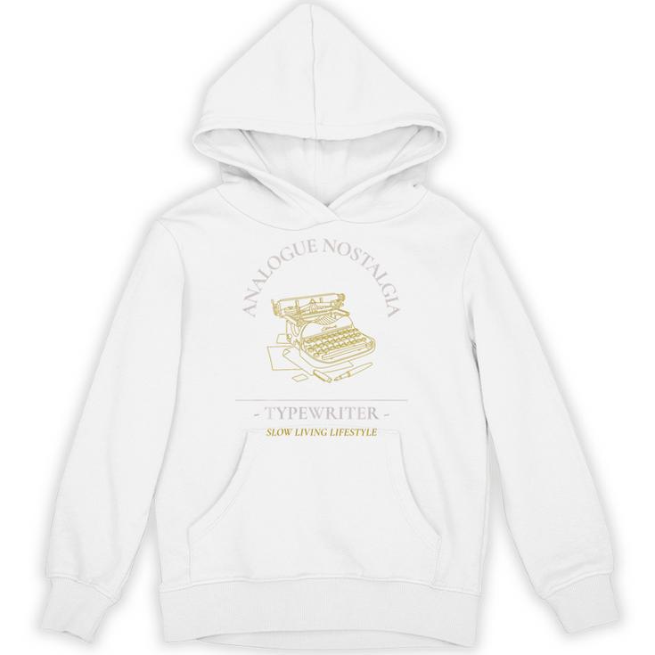 Analogue Nostalgia Typewriter Graphic Premium Tri-Blend Unisex Hoodie