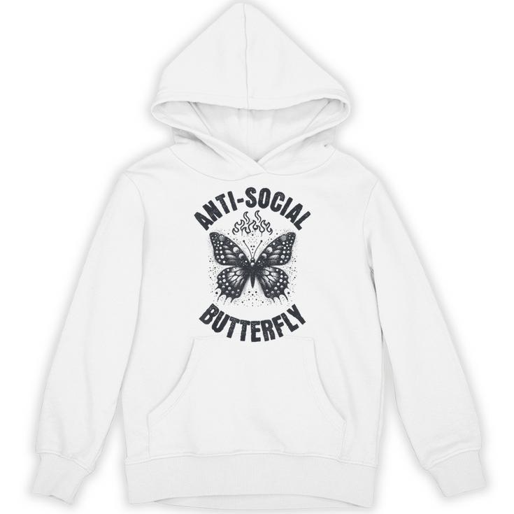 Anti-Social Butterfly Awkward Introvert Homebody Humor Unisex Hoodie