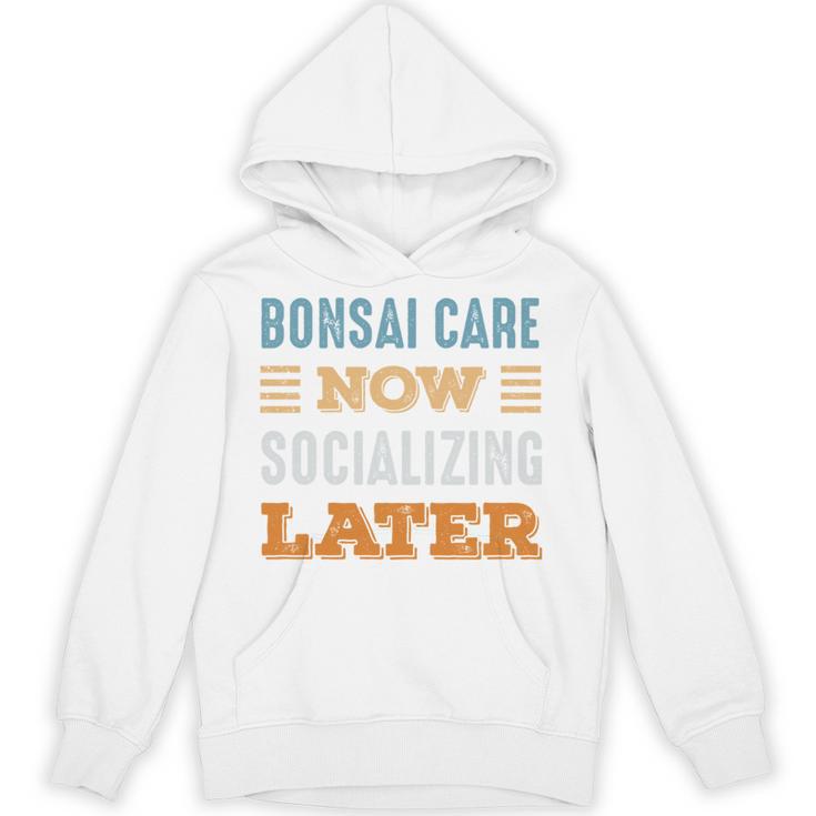 Bonsai Care Now Minimal Socializing Introvert Vintage Unisex Hoodie