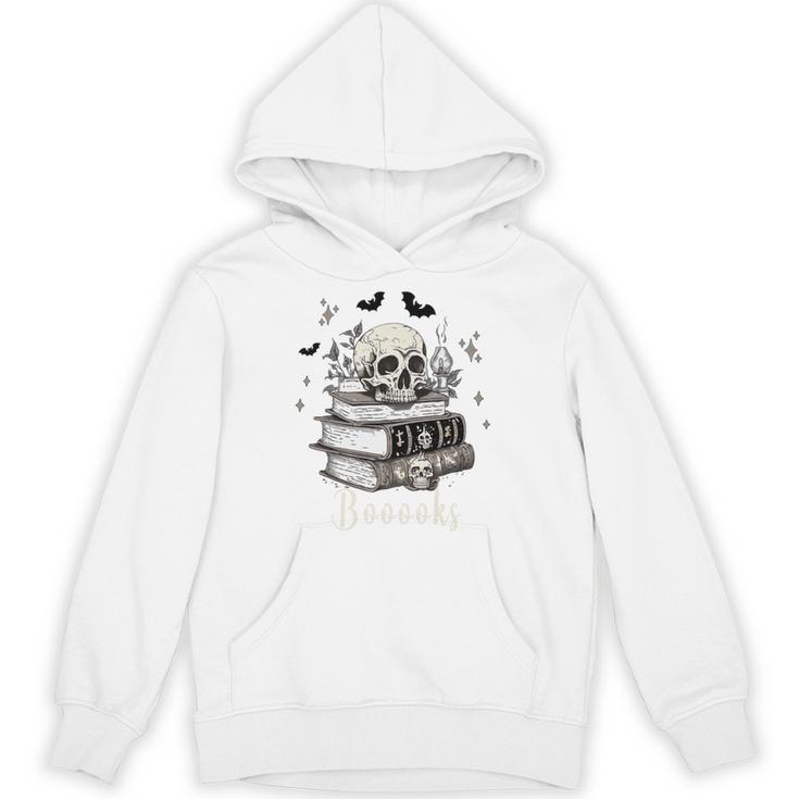 Boo Skeleton Skull Books Halloween Women School Teacher Kid Premium Unisex Hoodie