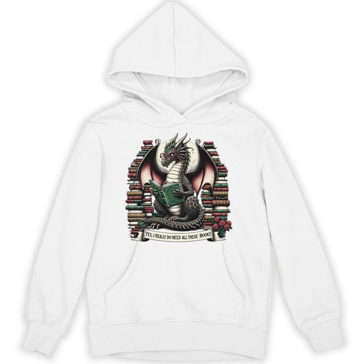 Book Dragon Yes I Really Do Need All These Books Unisex Hoodie
