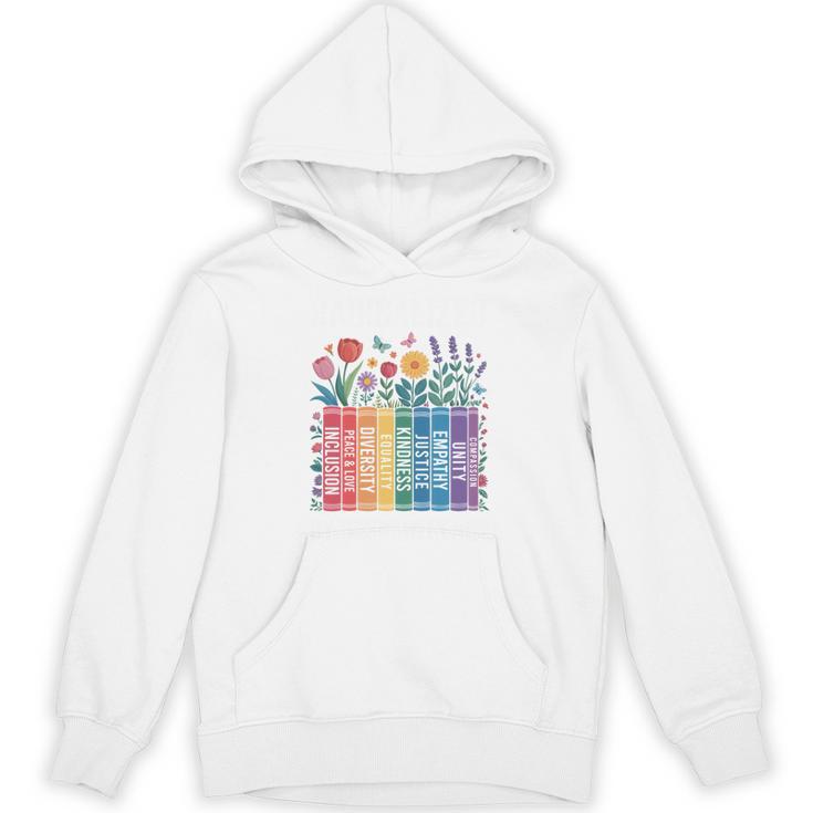 Book Flower Radicalized By Basic Decency Feminist Leftist Unisex Hoodie