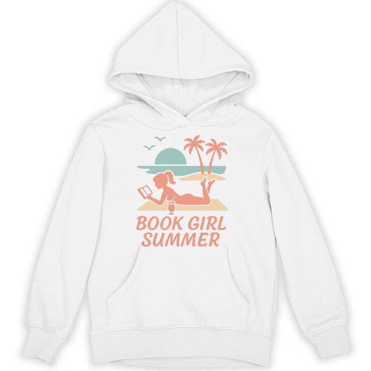 Book Girl Summer Book Reading Retro Sunset Unisex Hoodie