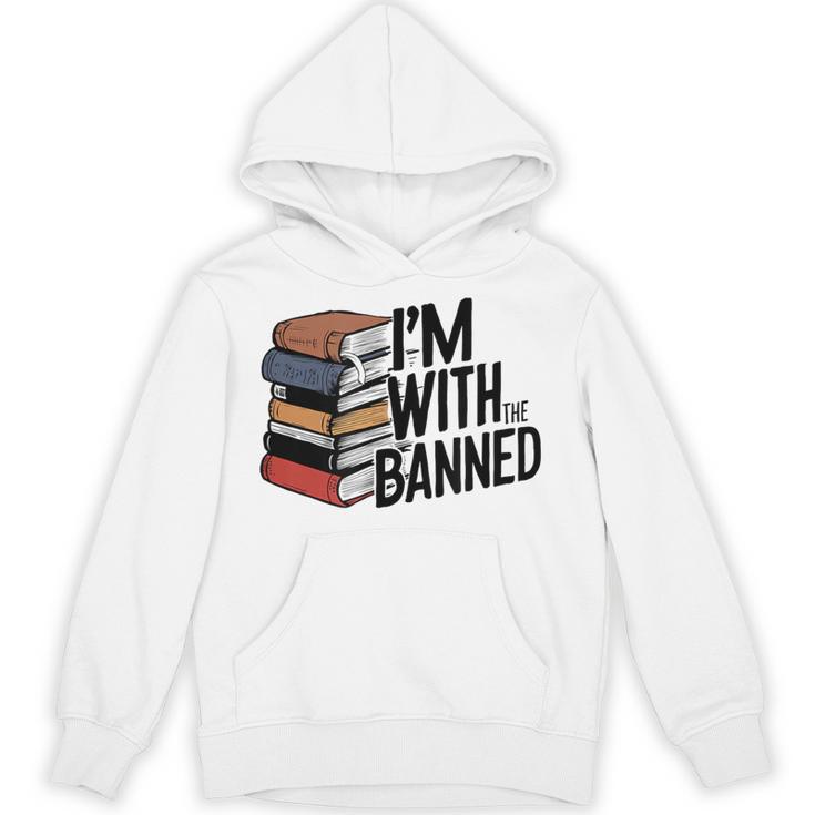 Book Lovers Im With The Banned Books For Reading Librarian Unisex Hoodie