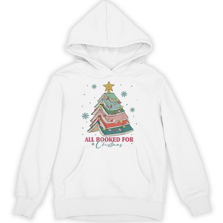 All Booked For Christmas Book Christmas Tree Lights Bookish Unisex Hoodie
