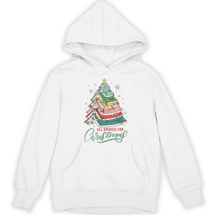 All Booked For Christmas Book Xmas Tree Lights Reading Girly Unisex Hoodie