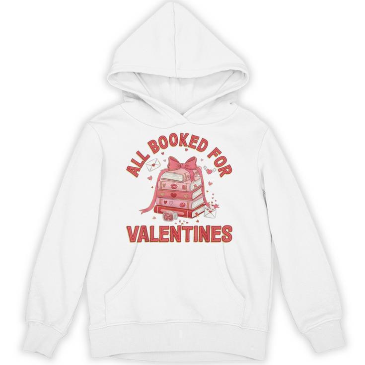 All Booked For Valentines Bow Heart Book Lover Valentine Day Unisex Hoodie