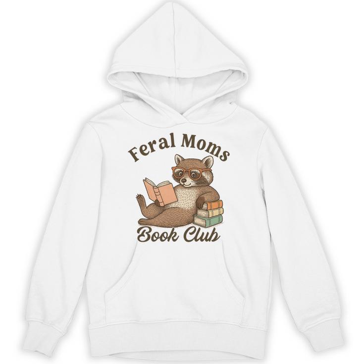 Bookish Feral Moms Book Club Raccoon Mother's Day Bookworm Unisex Hoodie